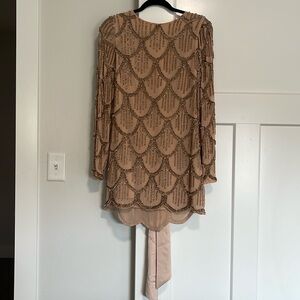 NBD Pink/Cream Sequined Dress